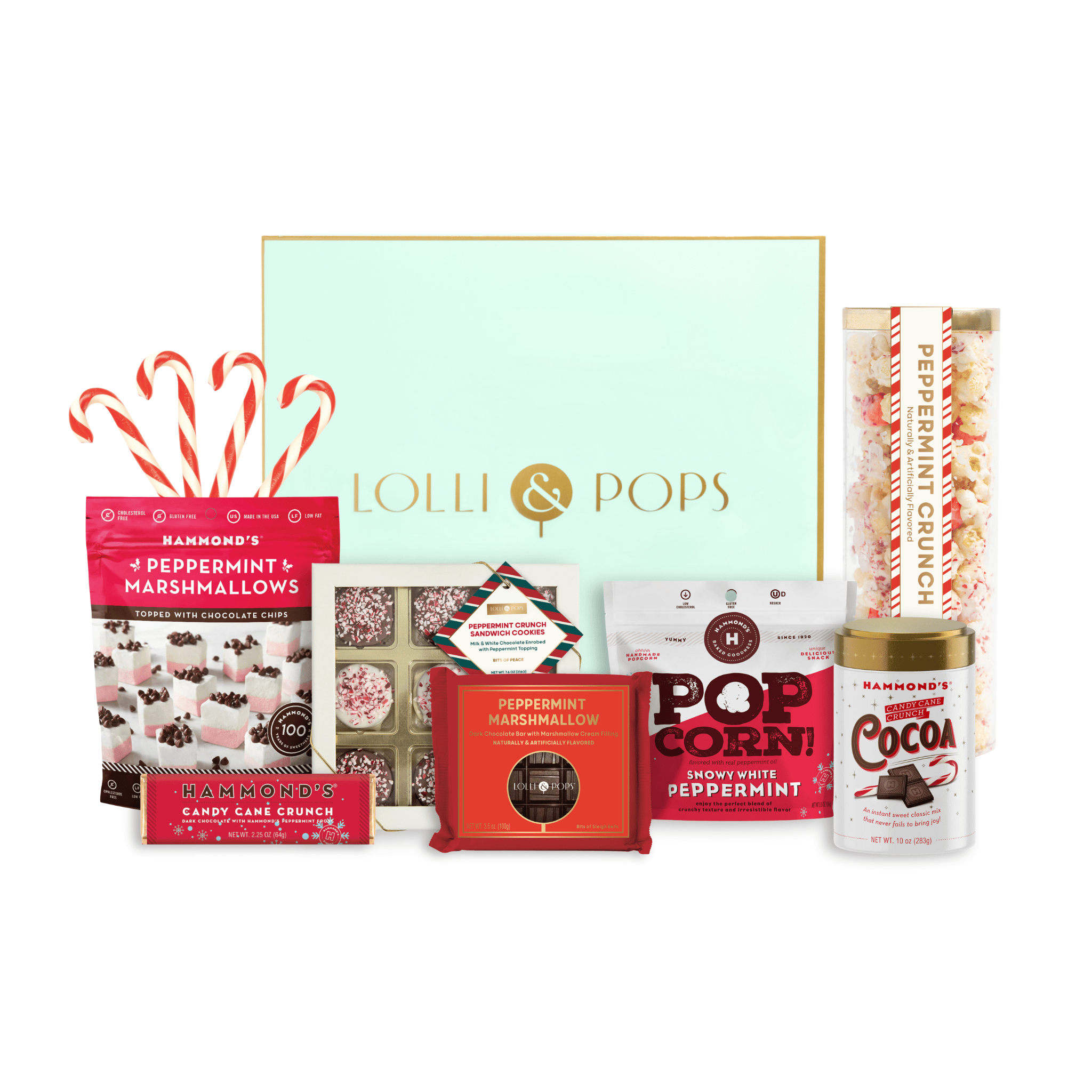 Lolli and Pops Peppermint Holiday Crossover Gift Box