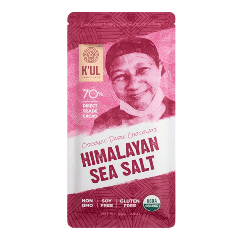 Lolli and Pops Premium K'UL Himalayan Sea Salt Dark Chocolate Bar