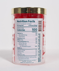 Back of Cherry Bliss Gummy Tube with Nutritional Facts