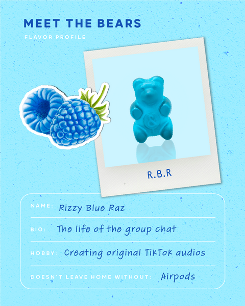 Rizzy Raspberry Lolli & Pops | Blue Raspberry Gummy Bear – Lolli and Pops