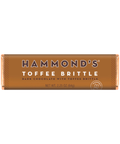 Hammond's Toffee Brittle chocolate bar in its signature brown wrapper, shown against a plain white background.