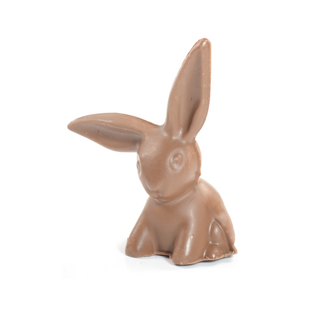Chocolate rabbit on a white background