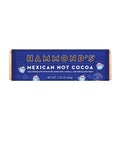 A packaged bar of Hammond's Mexican Hot Cocoa, featuring a dark blue wrapper with gold foil edges and white text, shown against a plain white background.