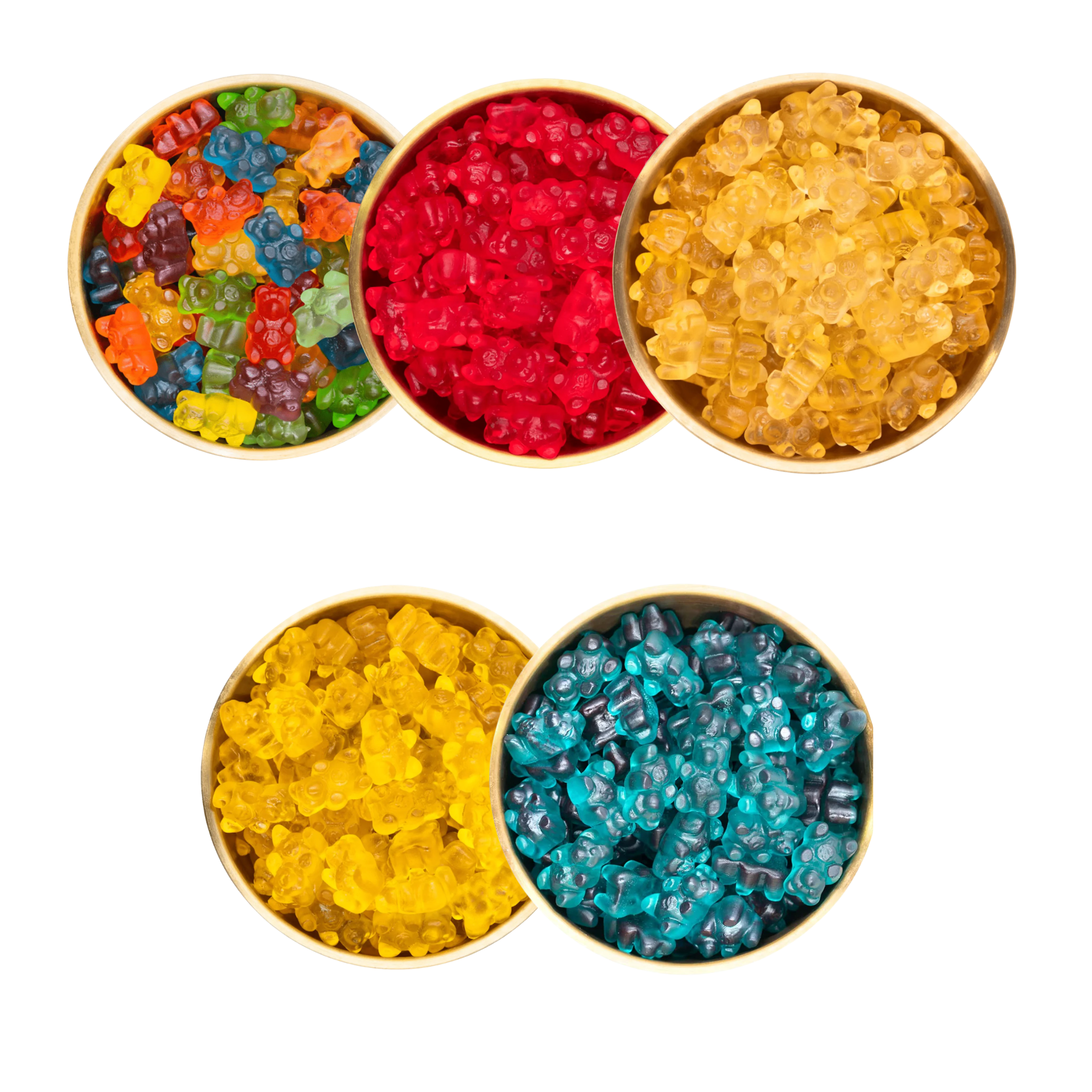 Gummy Bear Sampler 5 Flavors - Tasty Ten, Pineapple, Cherry | L&P ...