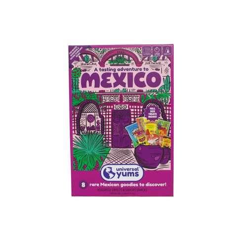 Packaging for 'A Tasting Adventure to Mexico' by Universal Yums on a white background