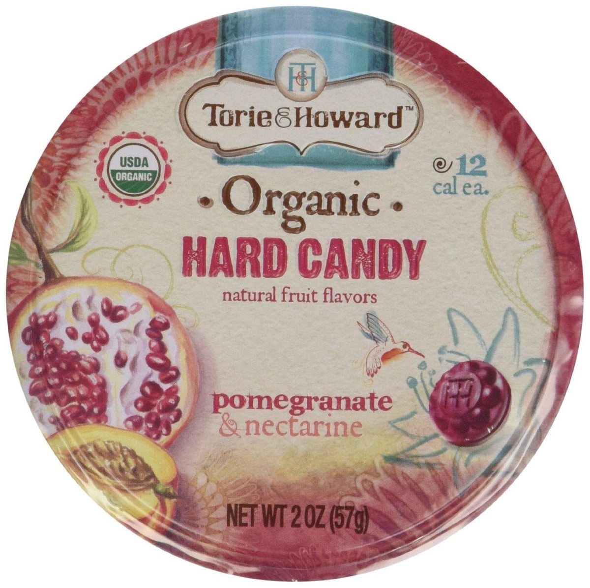 Lolli and Pops Better For You Torie &amp; Howard Pomegranate &amp; Nectarine Candy Tin