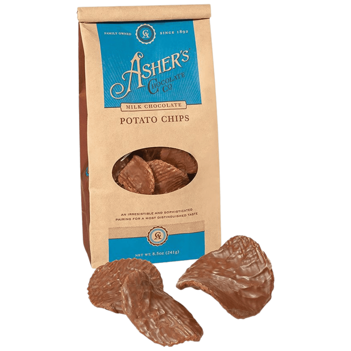 Lolli and Pops Classic Asher&#39;s Milk Chocolate Covered Potato Chips