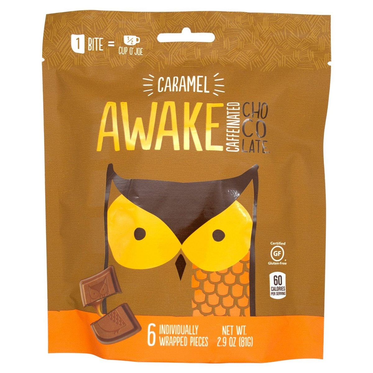 Lolli and Pops Classic Awake Caramel Chocolate Bites Bag