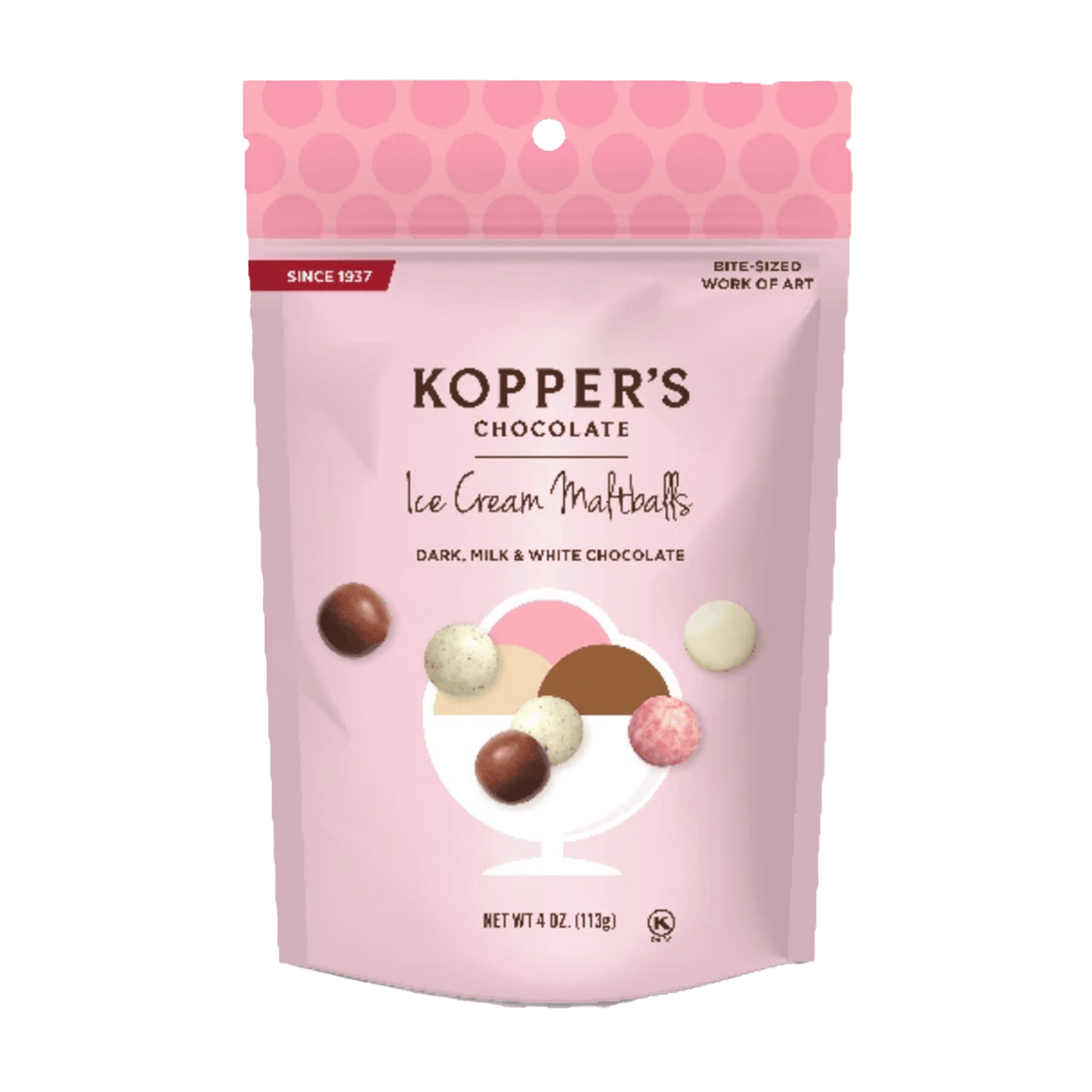 Lolli and Pops Classic Koppers Ice Cream Malt Balls