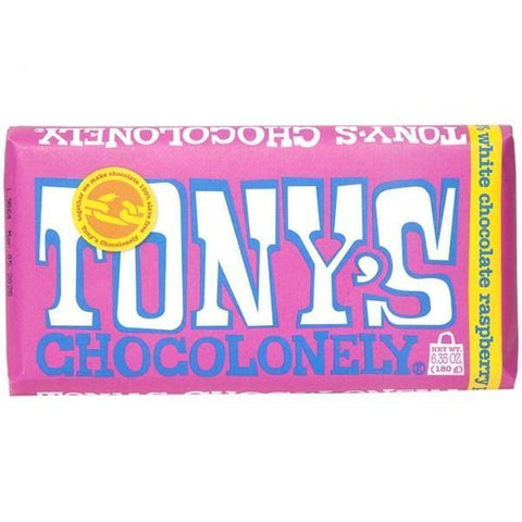 Lolli and Pops Classic Tony's White Raspberry Popping Candy 28% Bar