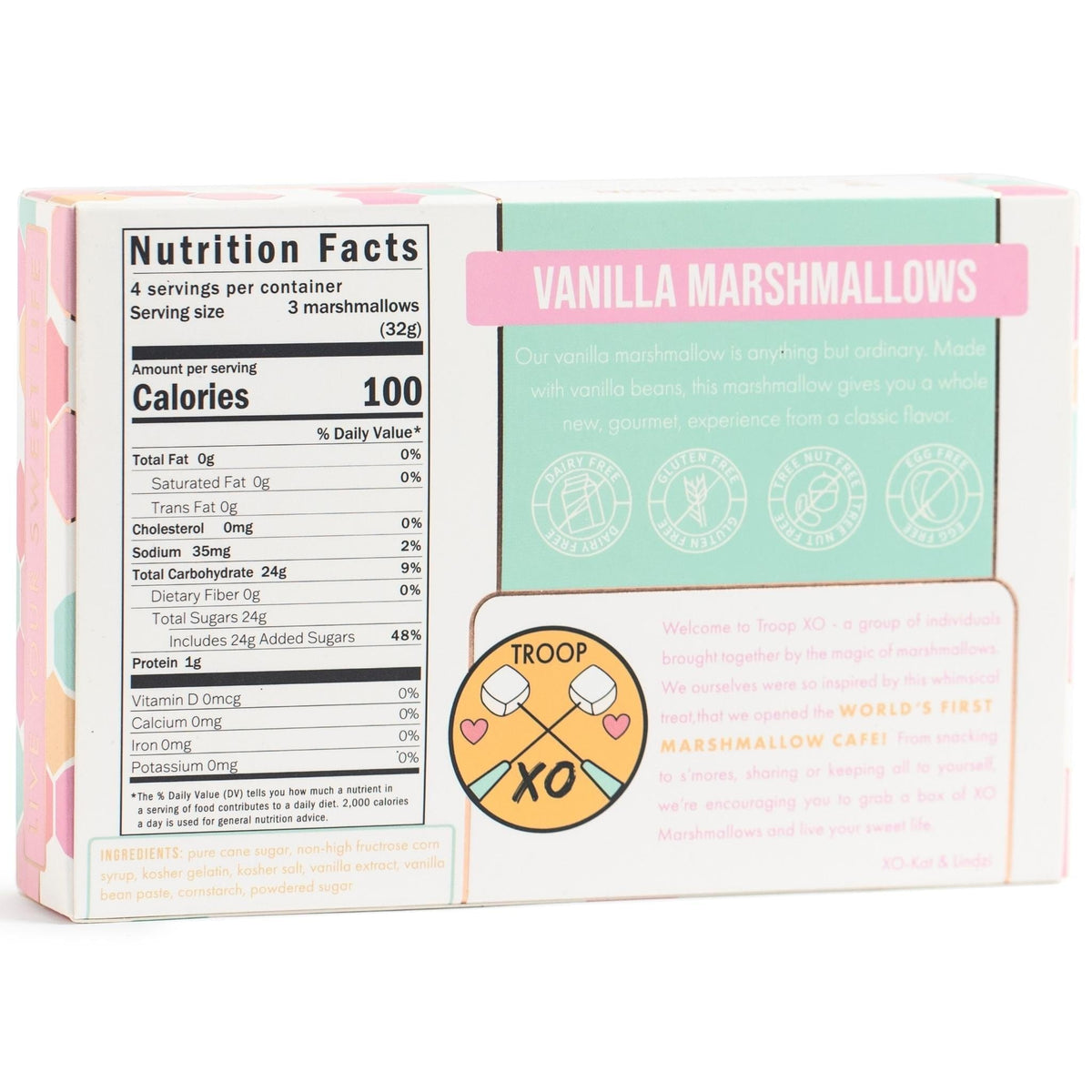Lolli and Pops Classic Vanilla Marshmallow Box 12 Count