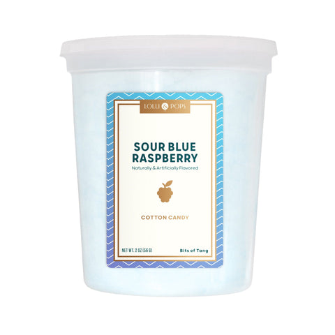 Lolli and Pops Cotton Candy Sour Blue Raspberry Cotton Candy