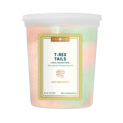 Lolli and Pops Cotton Candy T-Rex Tails Cotton Candy