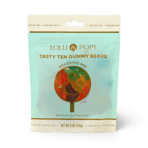 Lolli and Pops Gummies Tasty Ten Gummy Bears Bag