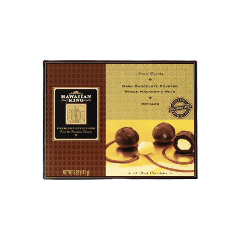 Lolli and Pops International Hawaiian King Dark Chocolate Macadamia Nuts Box