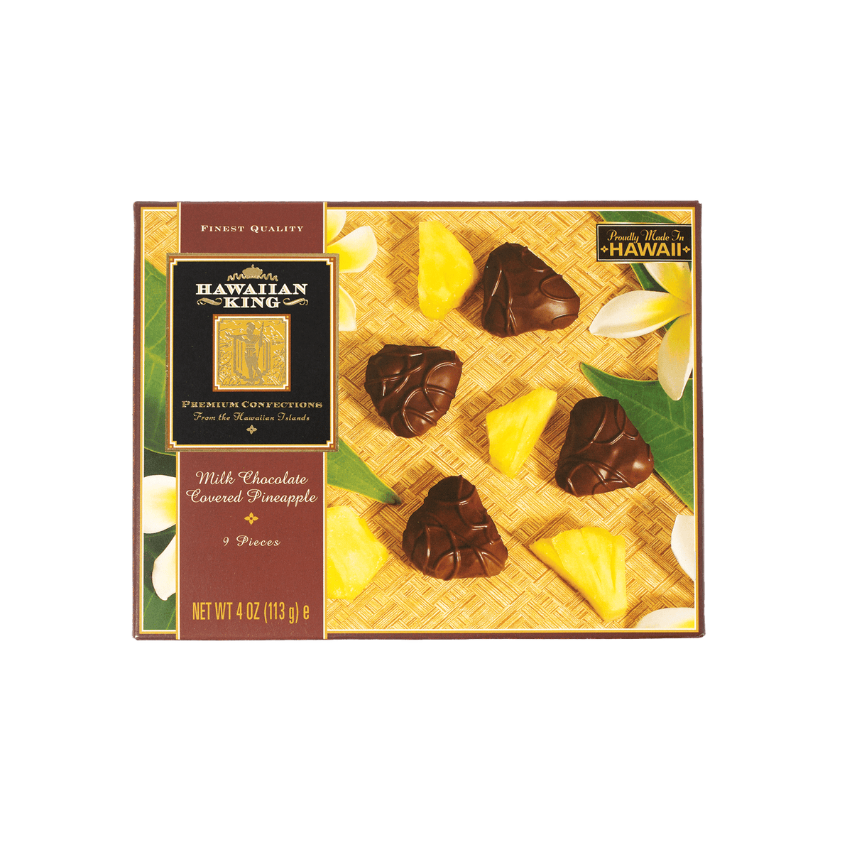 Lolli and Pops International Hawaiian King Milk Chocolate Pineapple Box