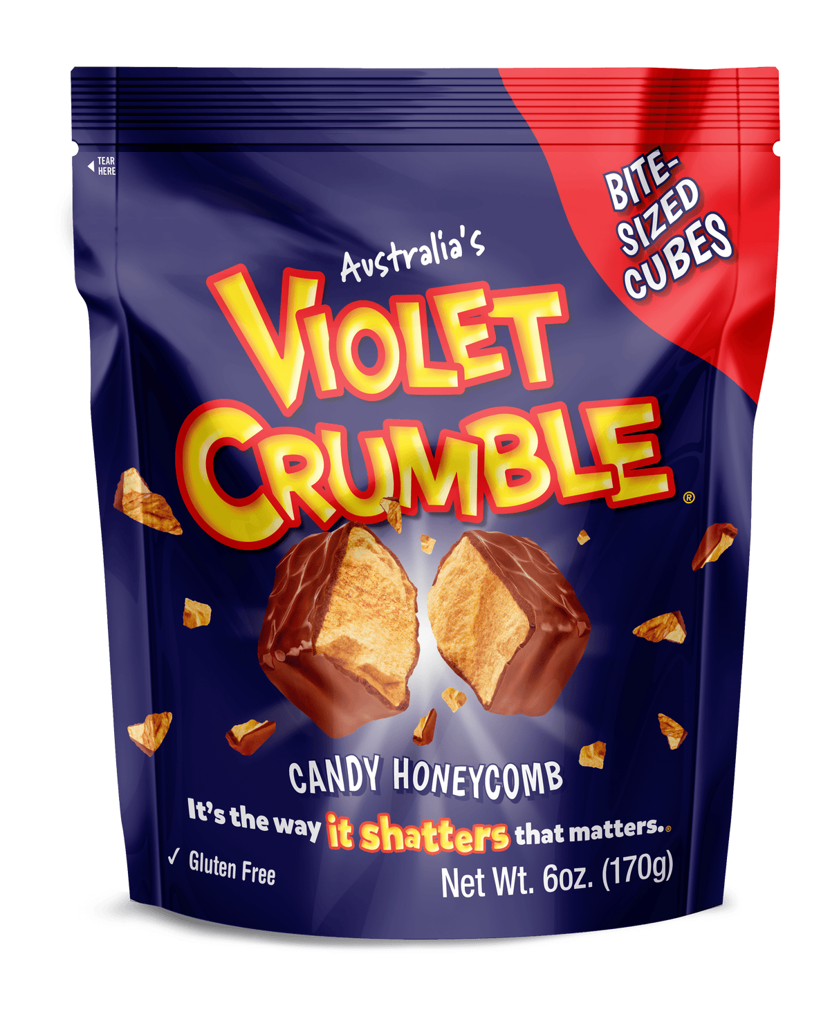 Lolli and Pops International Violet Crumble Bites Bag