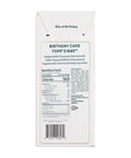 Birthday Cake Topp'd Bar packaging with nutritional information on a white background