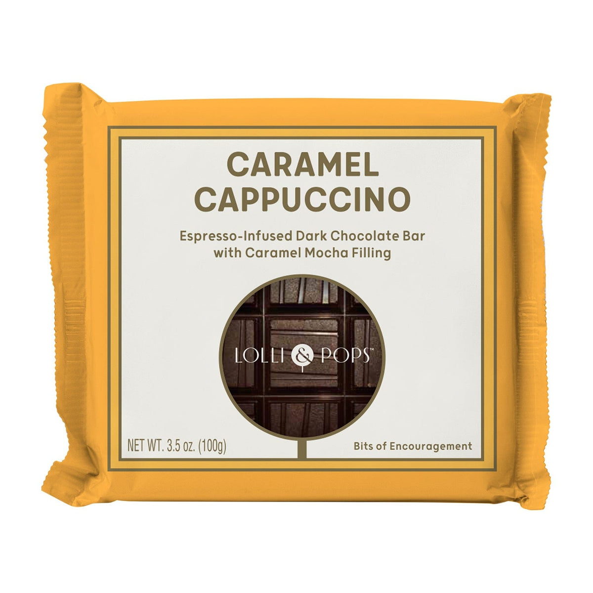 Lolli and Pops L&amp;P Collection Caramel Cappuccino Chocolate Bar