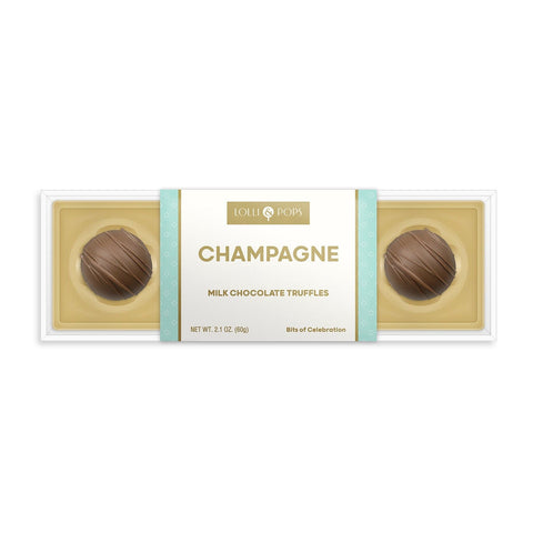 Lolli and Pops L&P Collection Champagne Milk Chocolate Truffle 4 Piece