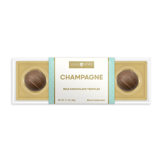 Lolli and Pops L&P Collection Champagne Milk Chocolate Truffle 4 Piece