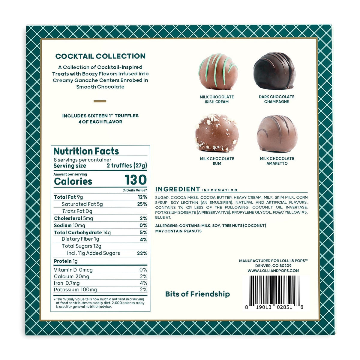 Lolli and Pops L&amp;P Collection Cocktail 16 Piece Truffle Collection