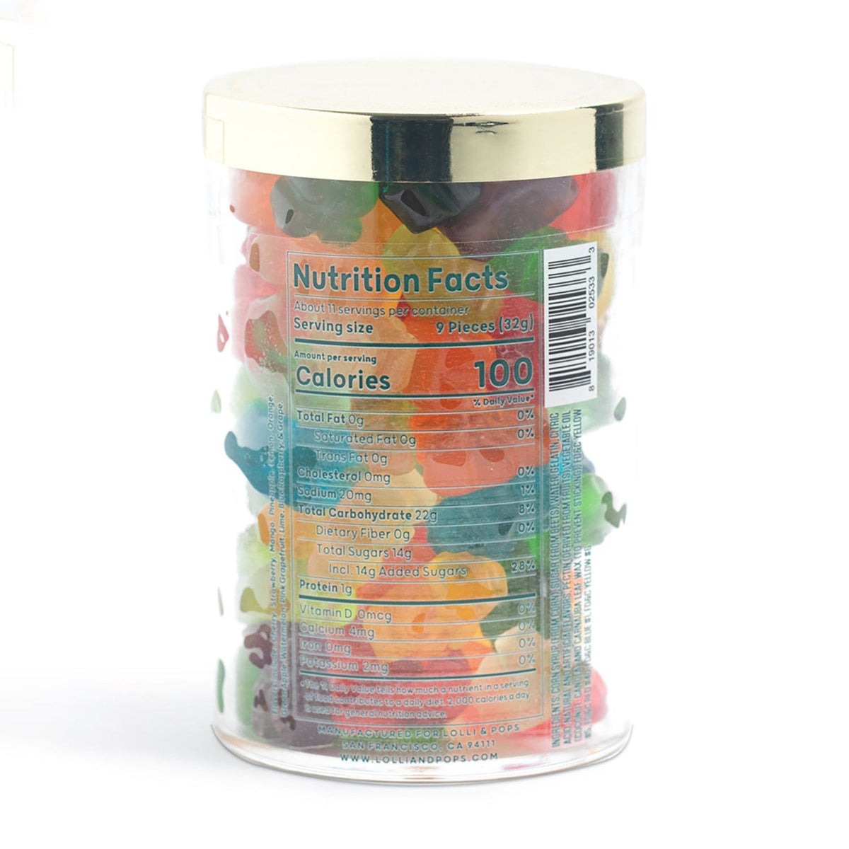 Lolli and Pops L&amp;P Collection Delicious Dozen Medium Gummy Bear Tube