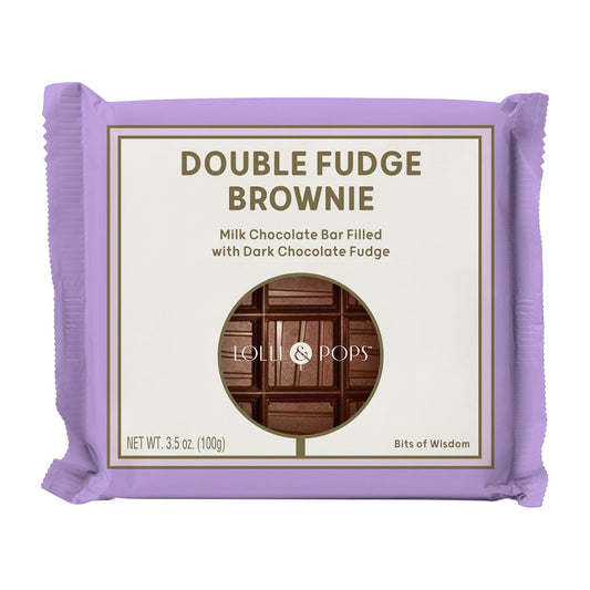 Lolli and Pops L&P Collection Double Fudge Brownie Chocolate Bar