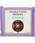 Double Fudge Brownie Bar on White Background