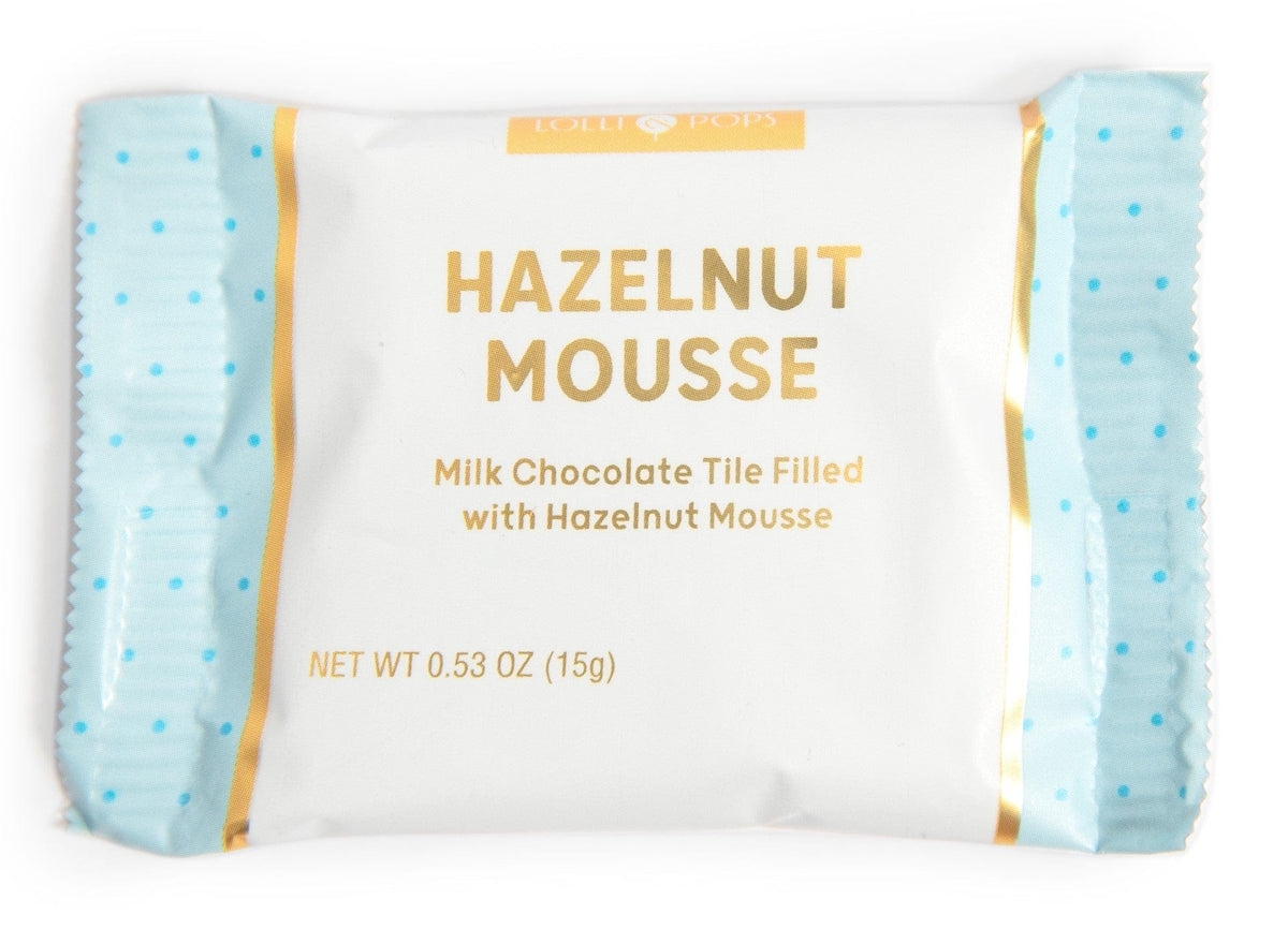 Lolli and Pops L&amp;P Collection Hazelnut Mousse Milk Chocolate Tile