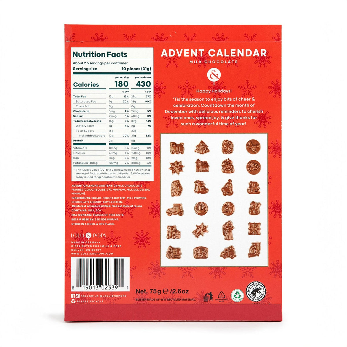 Lolli and Pops L&amp;P Collection Holiday Advent Calendar