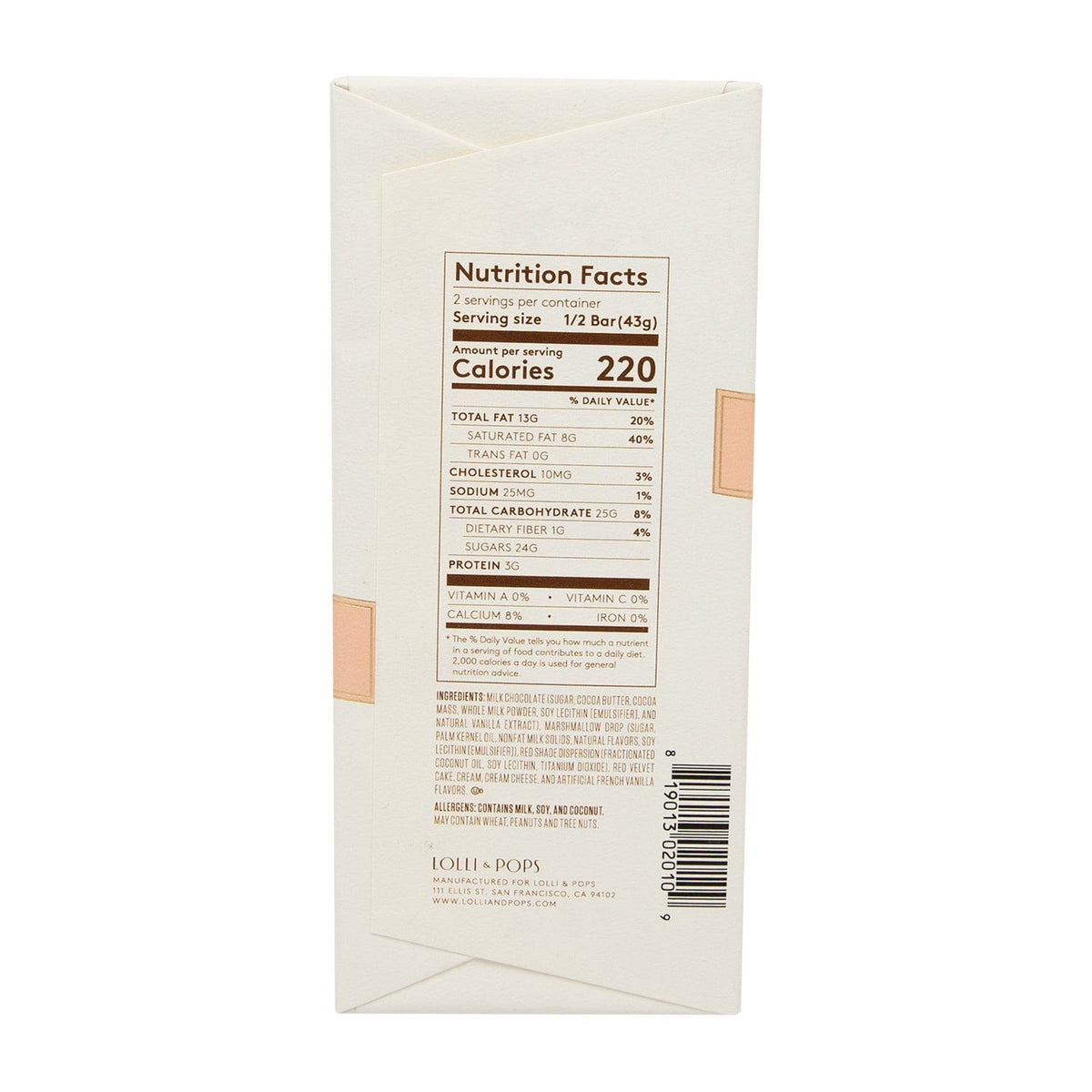 Lolli and Pops L&amp;P Collection Luscious Red Velvet Signature Bar