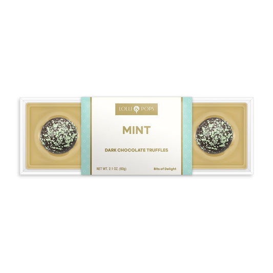 Lolli and Pops L&P Collection Mint Dark Chocolate Truffle 4 Piece