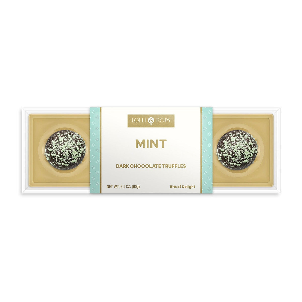 Lolli and Pops L&amp;P Collection Mint Dark Chocolate Truffle 4 Piece