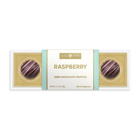 Lolli and Pops L&P Collection Raspberry Dark Chocolate Truffle 4 Piece