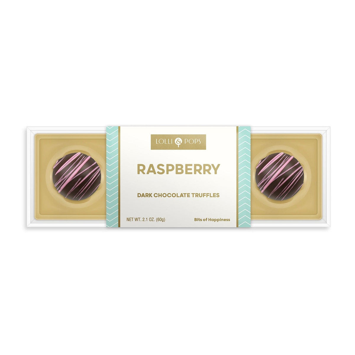 Lolli and Pops L&amp;P Collection Raspberry Dark Chocolate Truffle 4 Piece