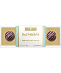 Raspberry Dark Chocolate Truffles on White Background