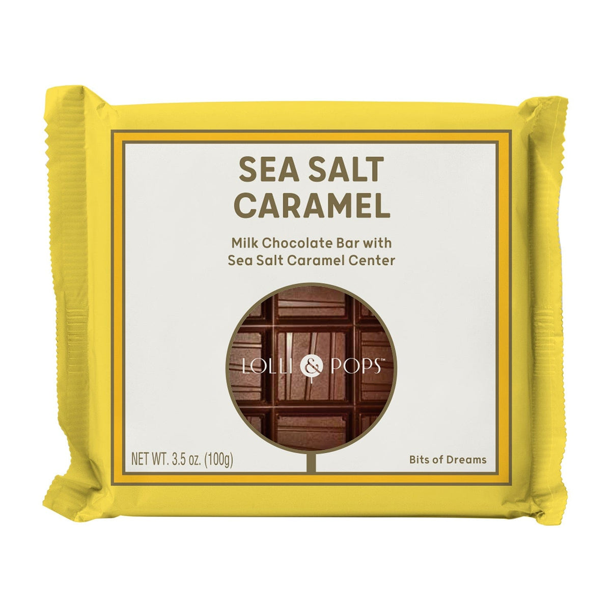 Lolli and Pops L&amp;P Collection Sea Salt Caramel Chocolate Bar