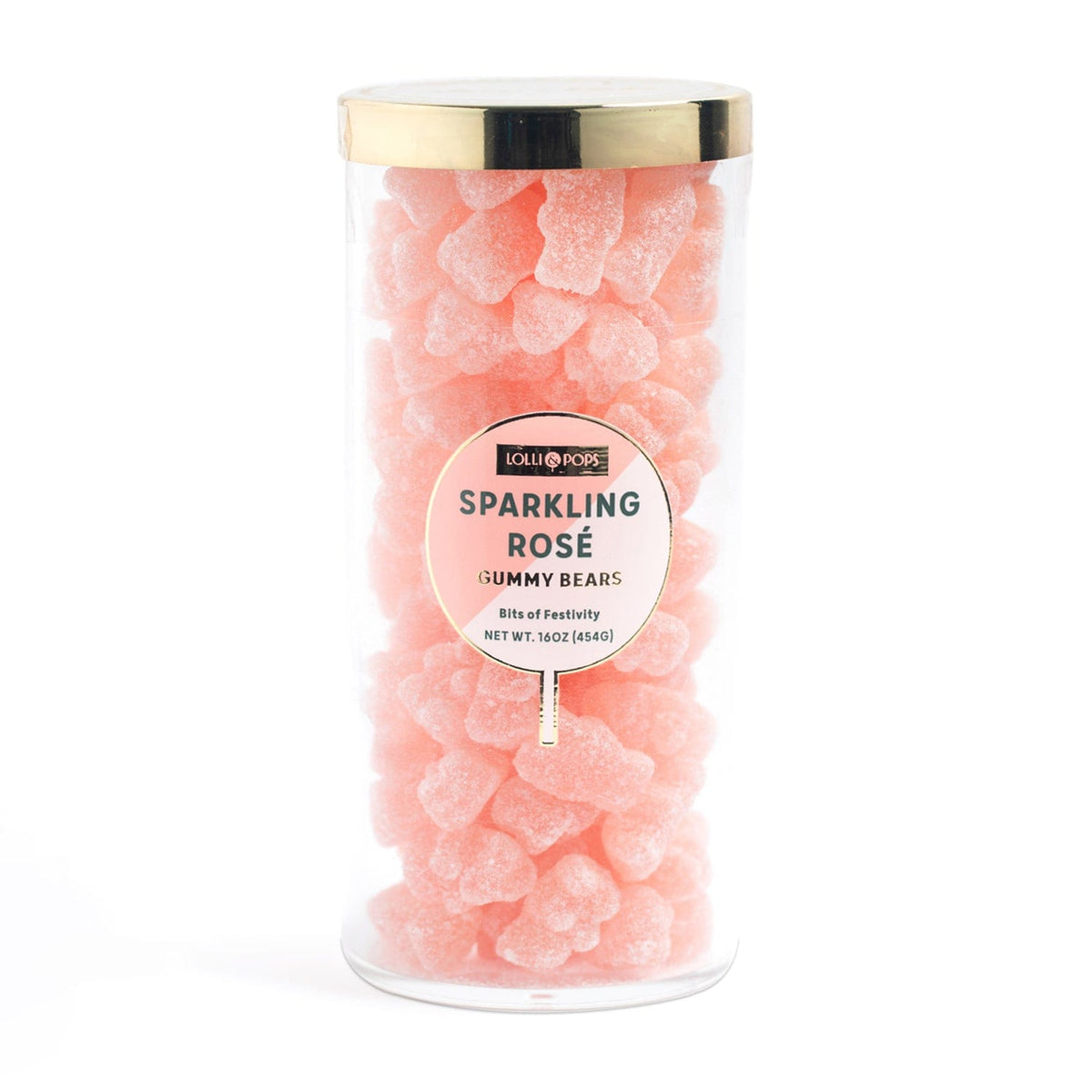 Lolli and Pops L&amp;P Collection Sparkling Rosé Large Gummy Bears Tube