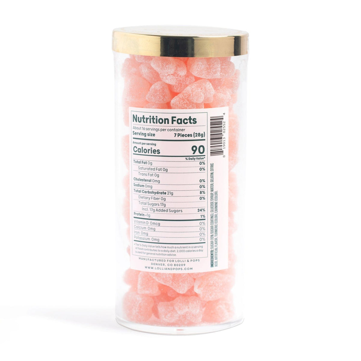 Lolli and Pops L&amp;P Collection Sparkling Rosé Large Gummy Bears Tube