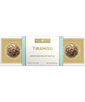 Tiramisu White Chocolate Truffles on white background