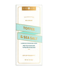 Toffee & Sea Salt Milk Chocolate bar on white background