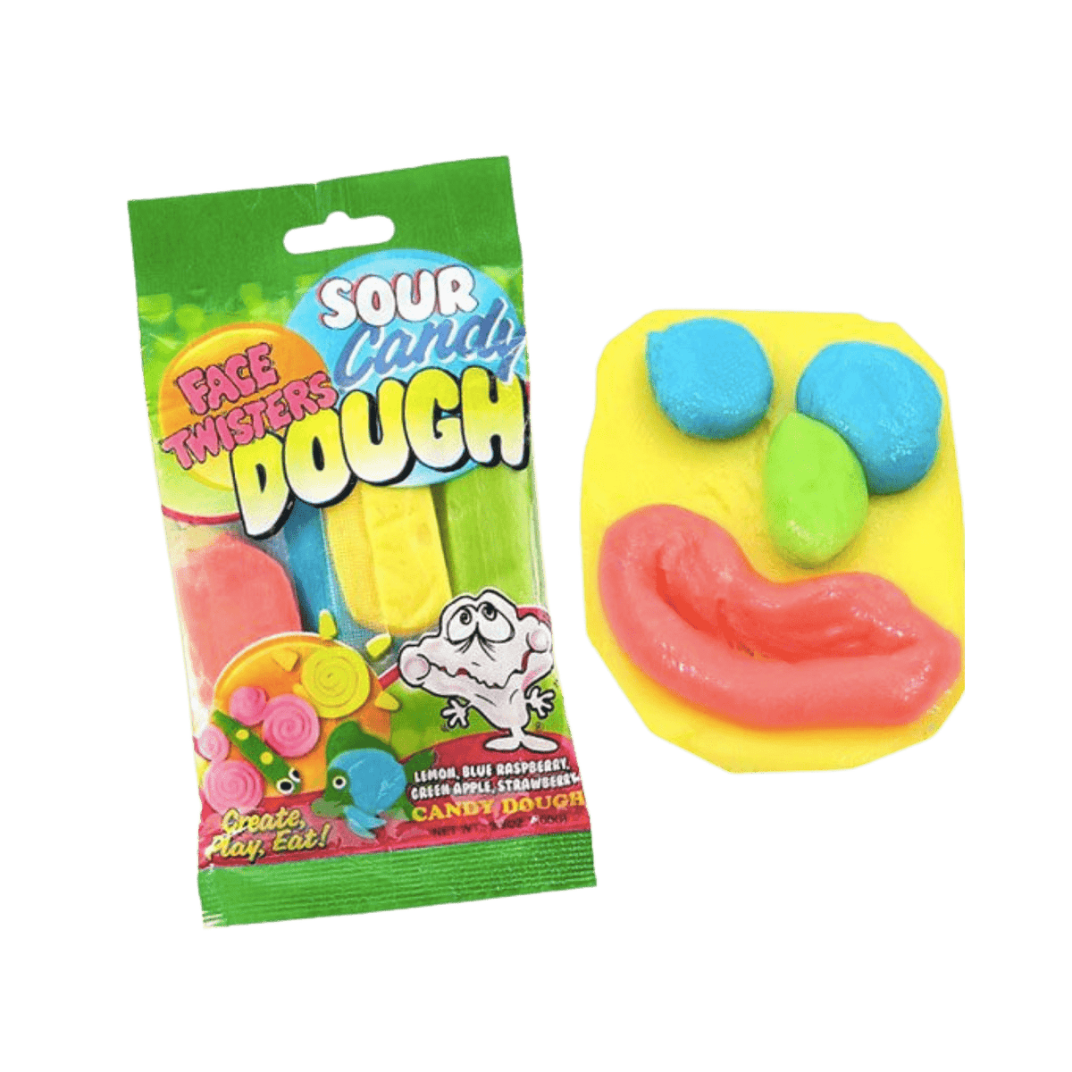 Lolli and Pops Novelty Face Twisters Sour Candy Dough
