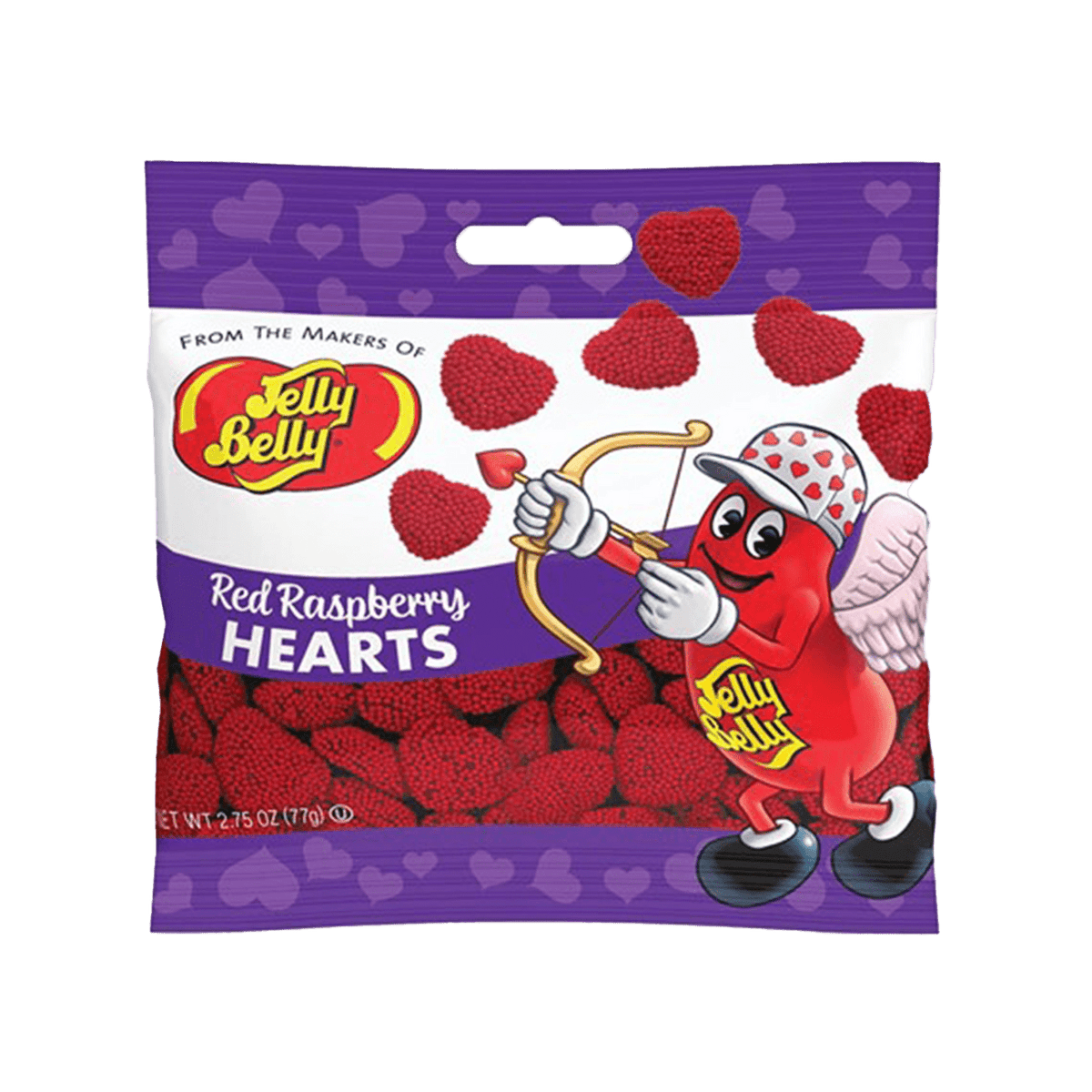 Lolli and Pops Novelty Jelly Belly Red Raspberry Hearts