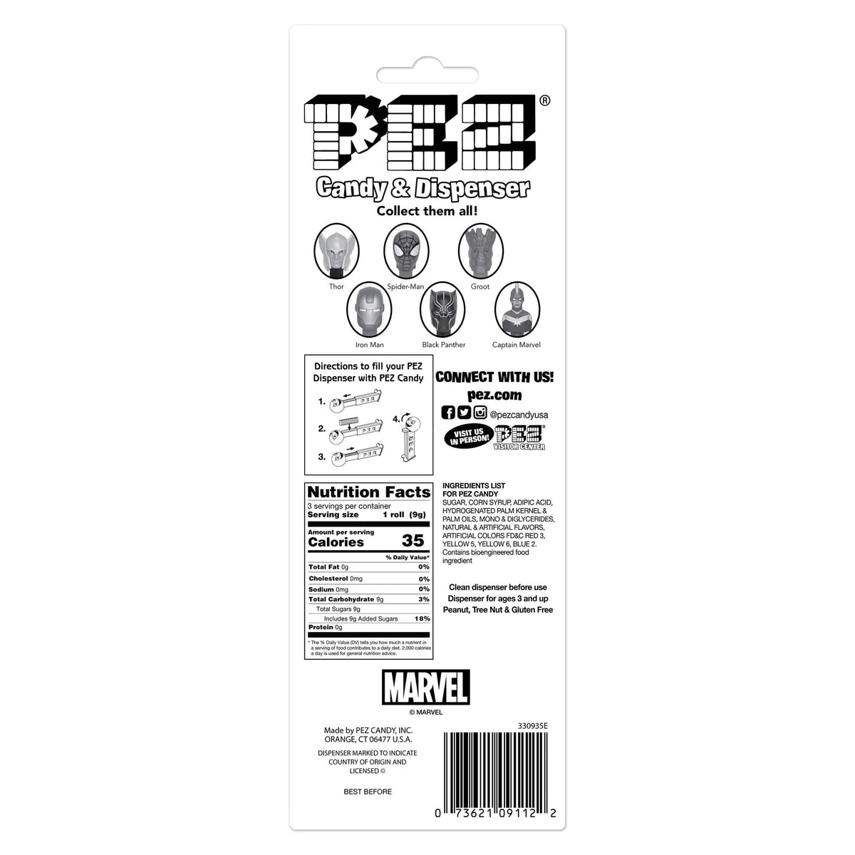 Lolli and Pops Novelty Marvel Character PEZ Dispenser