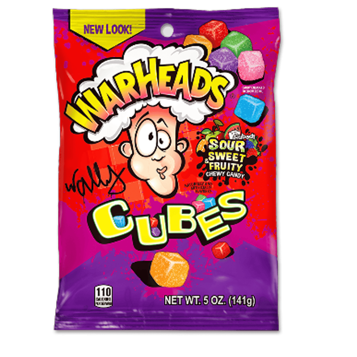 Lolli and Pops Novelty Warhead Sour Chewy Cubes