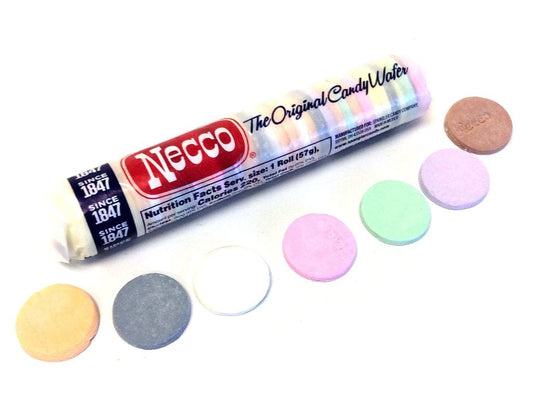 Lolli and Pops Retro Necco Original Candy Wafers Roll