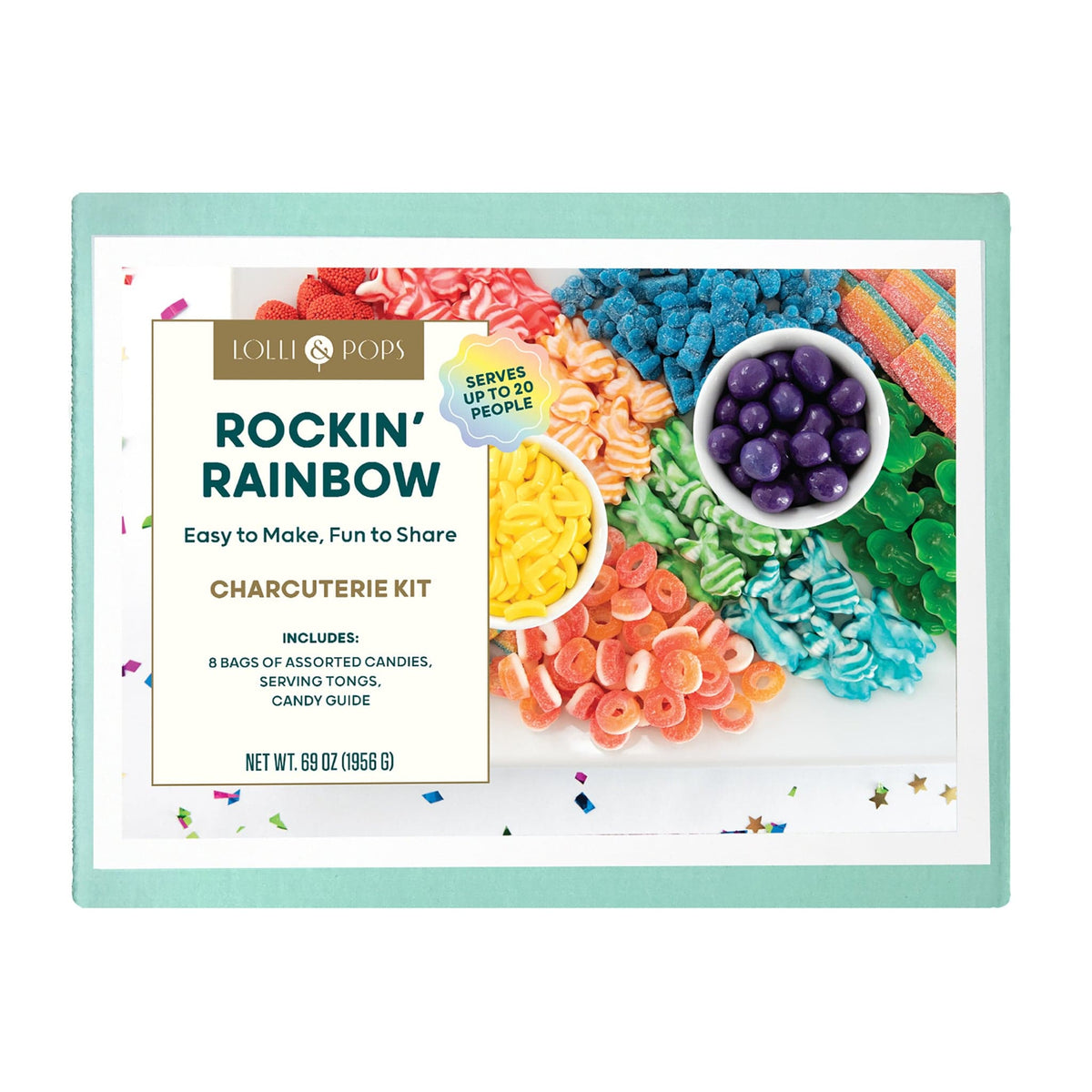 Lolli &amp; Pops Bulk Rockin&#39; Rainbow Candy Charcuterie Kit