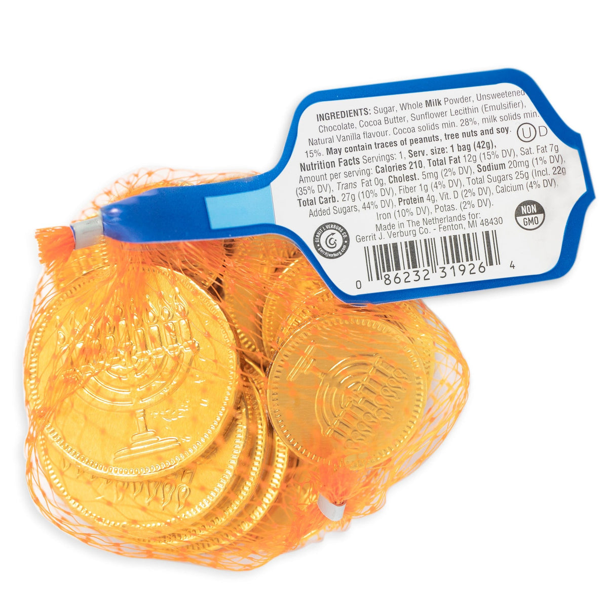 Lolli &amp; Pops Classic Chanukah Gelt Chocolate Coin Bag