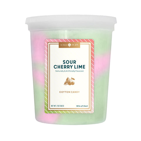 Lolli & Pops Cotton Candy Sour Cherry Lime Cotton Candy